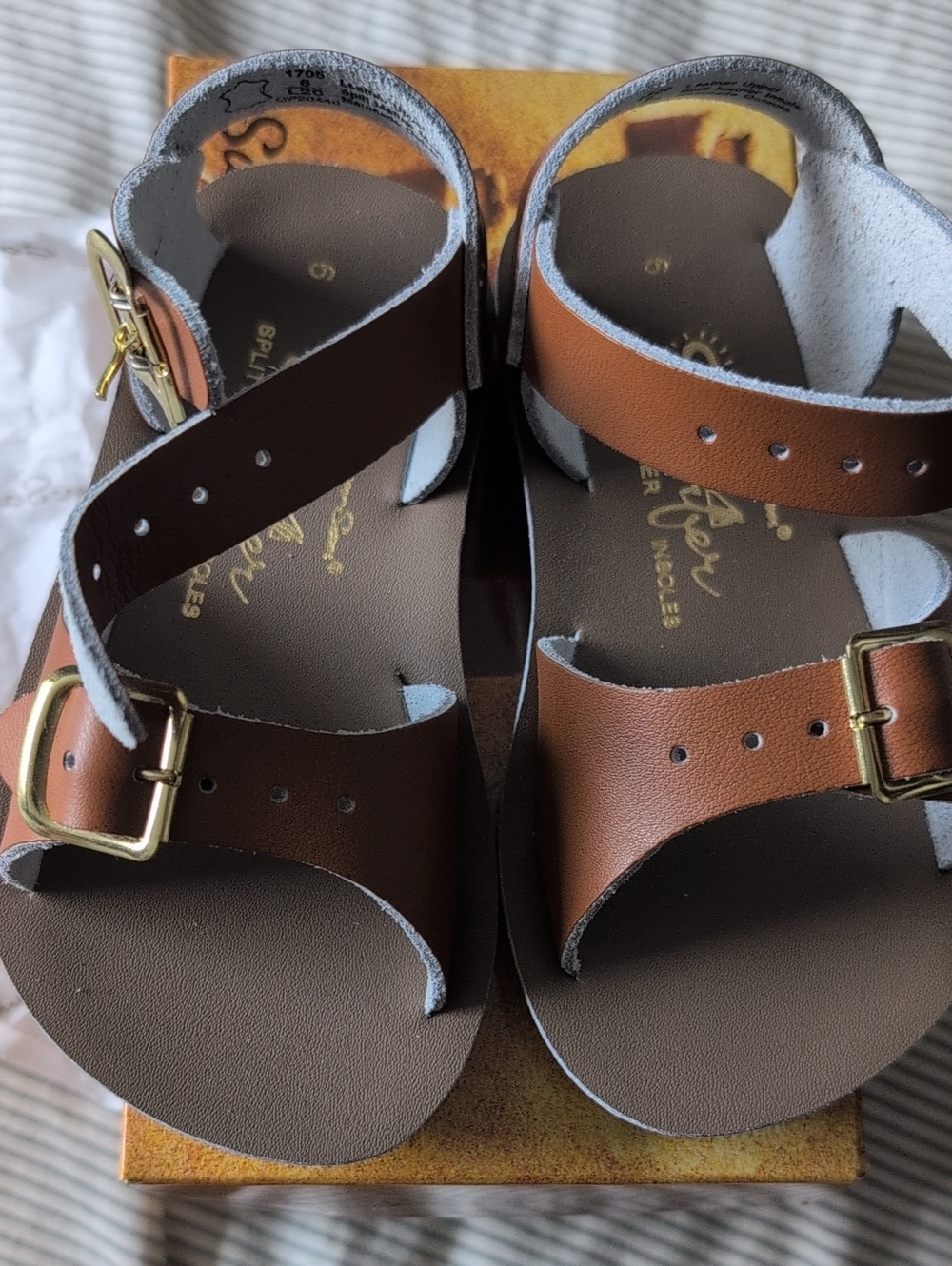 Sun-San Salt Water Sandals SURFER US6/EU22 In Tan